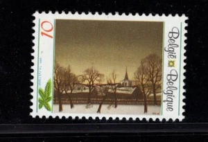 Bélgica 1990 10fr Navidad Invierno Escena Pintura por Jozef Lucas SC 1389 MNH - Imagen 1 de 1