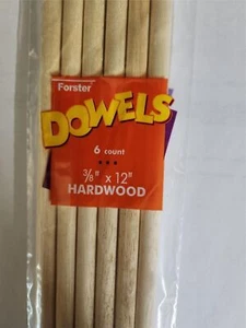 Forster Holzdübel Hartholz 3/8""x12"" Box mit 72 (12x 6er Packungen) - Bild 1 von 4