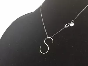 Melissa Joy Manning Alphabet 14k Gold Pendant Oxidized Sterling Silver Necklace - Picture 1 of 6
