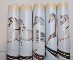 David Carter Brown Rocking Horse Wallpaper Border 25 Yards NOS Imperial DC3064B - Picture 1 of 4