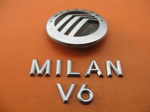 06 07 08 09 MERCURY MILAN V6 REAR TRUNK LID EMBLEM LOGO BADGE SIGN OEM USED SET - Picture 1 of 5