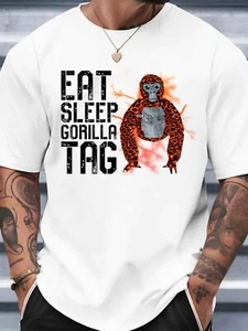 Eat Sleep Gorilla Tag Tshirt, Kids Video Game tshirt, Child Birthday tee top - Picture 1 of 7