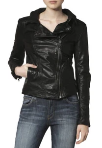 Women Genuine Lambskin Leather Motorcycle Jacket Christmas Stylish Evening EL20 - Picture 1 of 5