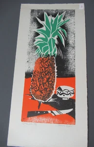 Impresión de grabados en madera Pearce Bates LE naturaleza muerta - piña - LE 9/50 - 2 179 - Imagen 1 de 7