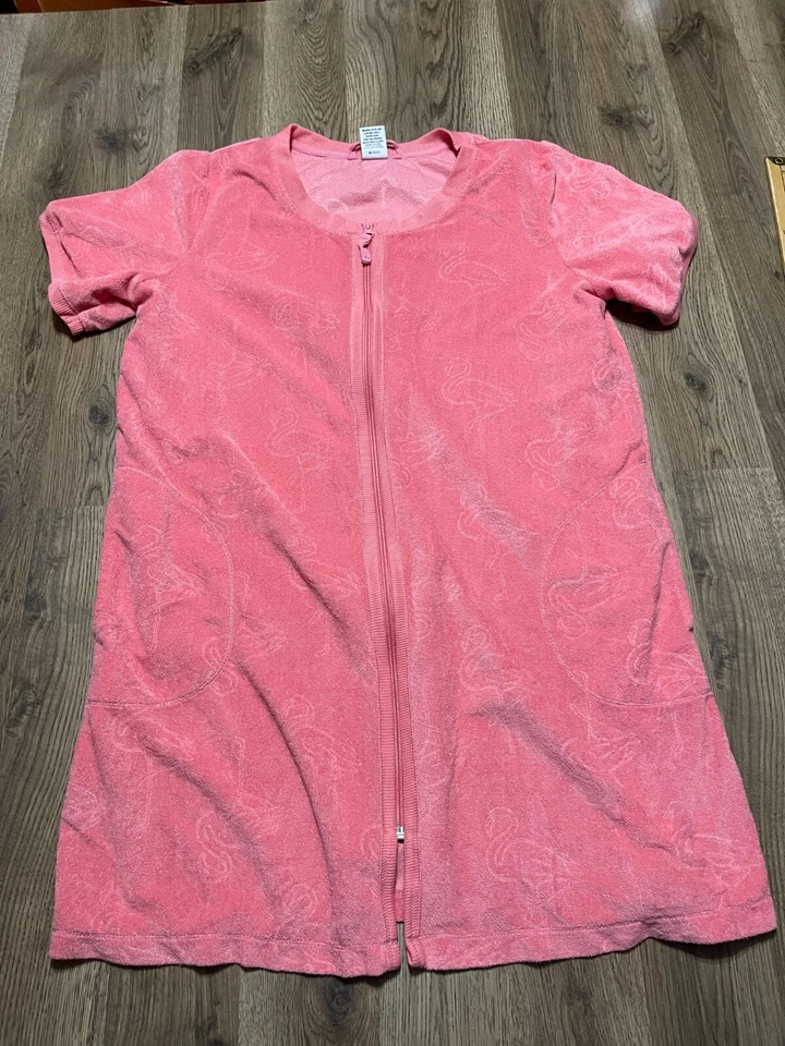Croft & Barrow Dress, Women's Size Medium, Pink, Full Zip, Intimates, Flamingo - Image 1 of 4