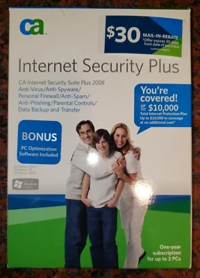 CA Internet Security Suite Plus 2008 CD-ROM NOS Factory-Sealed - Image 1 of 4