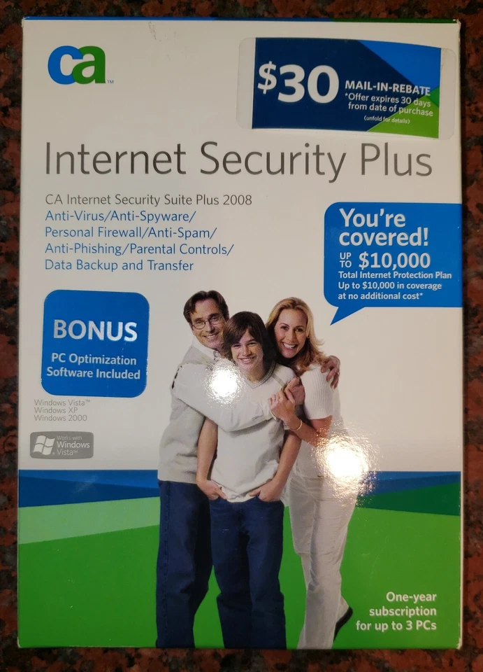 CA Internet Security Suite Plus 2008 CD-ROM NOS Factory-Sealed - Image 1 of 4