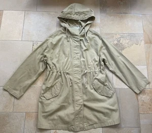 NEU Asos Damen Parka Jacke Mantel Trenchcoat Kapuze Khaki Grün Beige Gr.36/38 - Bild 1 von 4