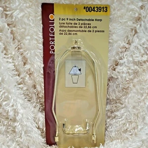 PORTFOLIO Goldtone 2 pc Detachable 9" Harp #0043913 NEW! - Picture 1 of 10