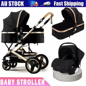 NEW Baby Stroller Travel Folding Infant Pram Toddler Pushchair With Seat Belt - Picture 1 of 17