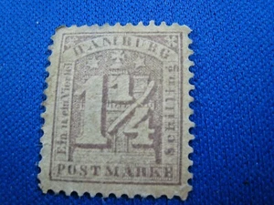 GERMAN STATES STAMPS - 1866 HAMBURG - SCOTT # 24 - Used - Picture 1 of 3