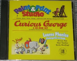 NEU Curious George Learns Phonics K-1. Klasse und Paint & Print Studio PC oder MAC - Bild 1 von 2