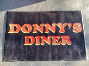 BRAND NEW UNUSED! Rug Door Mat DONNY'S DINER 43 x 67 inches Black Red Yellow - Picture 1 of 2