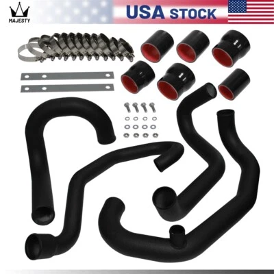 Intercooler Piping Kit For 1996-2000 Subaru Impreza GC8 WRX STI EJ20 RS Black - Image 1 of 4