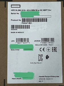 HPE DL380 Gen10+ Plus Xeon 4314 32GB RAM 8xSFF MR416i-p 800W PSU SATA/SAS/NVMe - Picture 1 of 3