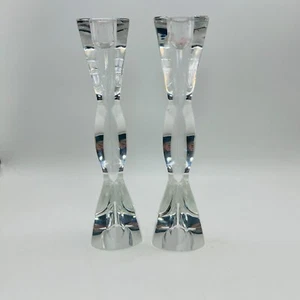 Waterford Crystal Candlestick Holders Imprint 11-Inch Tall Set of 2 - Picture 1 of 10