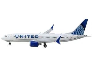 Boeing 737 MAX 8 Commercial Aircraft "United Airlines" (N17265) White with Blue - Picture 1 of 3