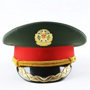 Unisex Army Hat Officer Soldier Cap Star Badge Fancy Dress Military Costume Chic - Picture 1 of 13