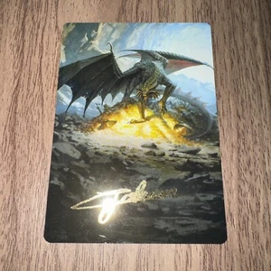 Mtg Ancient Copper Dragon Signed Art Card Commander Legends Baldur’s Gate NM - Picture 1 of 2