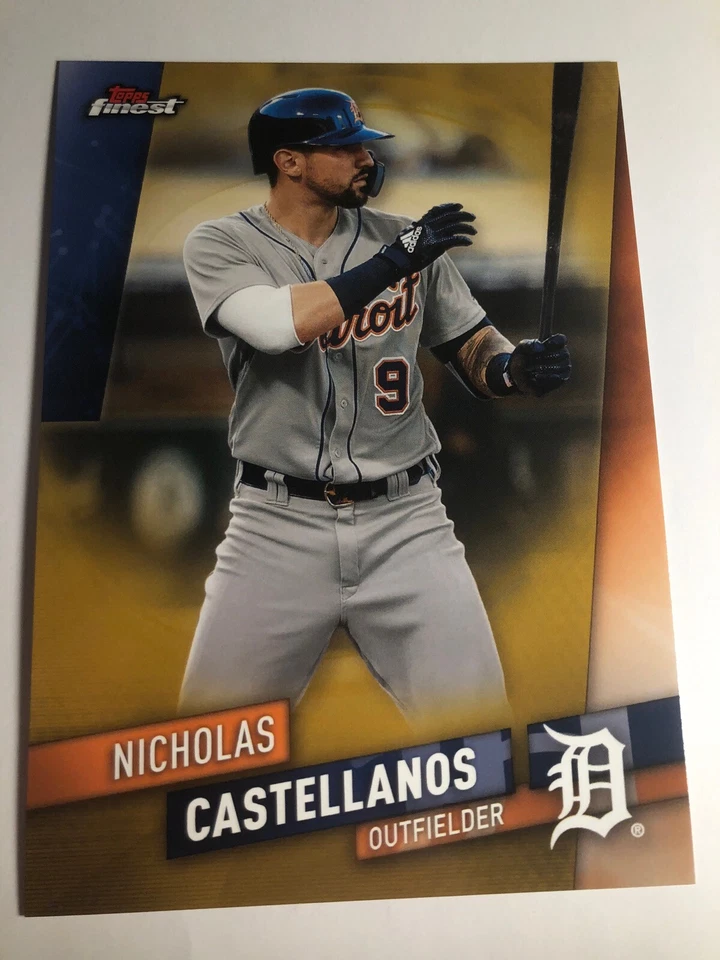 2019 Topps Finest Jumbo 5x7 Nicholas Castellanos Tigers 96 01/10 - Image 1 of 1