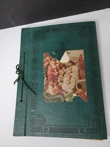 Álbum de recortes de colección religioso de los años 50 "La vida de Cristo" hecho a mano escrito a mano con fotos - Imagen 1 de 7