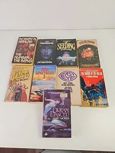 Vintage Science Fiction Lot of 9 Paperback Mindbridge, The Sword of the Golem... - Foto 1 di 23