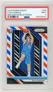 2018 Panini Prizm Luka Doncic Rookie Red White Blue PRIZM #280 PSA 9 MINT 🔥 - Picture 1 of 3