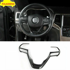 For Jeep Grand Cherokee 14-2020 Carbon Look Steering Wheel Button Cover Trim 1P - Picture 1 of 6