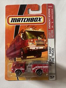 2009 Matchbox #57 Pierce Armaturenbrett Feuerwehr (Red San Diego Fire Rescue) D1