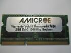 2GB  DDR3-1066MHz PC3-8500 Notebook RAM AMICRO