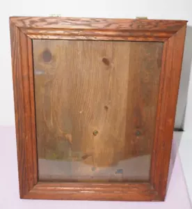 Unique Victorian Oak Wood Picture Frame 12 x 9 Mission Style Arts Crafts Brown - Picture 1 of 12