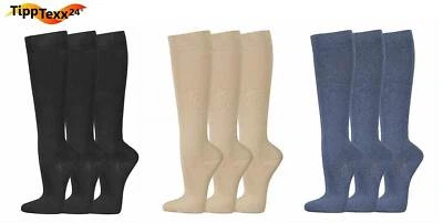 3 Paar Stützkniestrümpfe mit Antiloch-Garantie Reisestrümpfe für Damen & Herren  - Bild 1 von 4