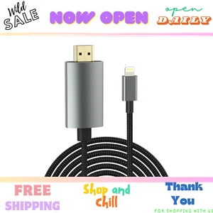 Lightning to HDMI Cable Adapter for Iphone, Ipad, Ipod 1080P Digital AV Adapter - Picture 1 of 4
