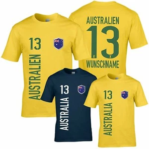 FanShirt AUSTRALIEN Trikot Kinder Druck Nummer Name Jersey WM Top Shirt - Bild 1 von 17