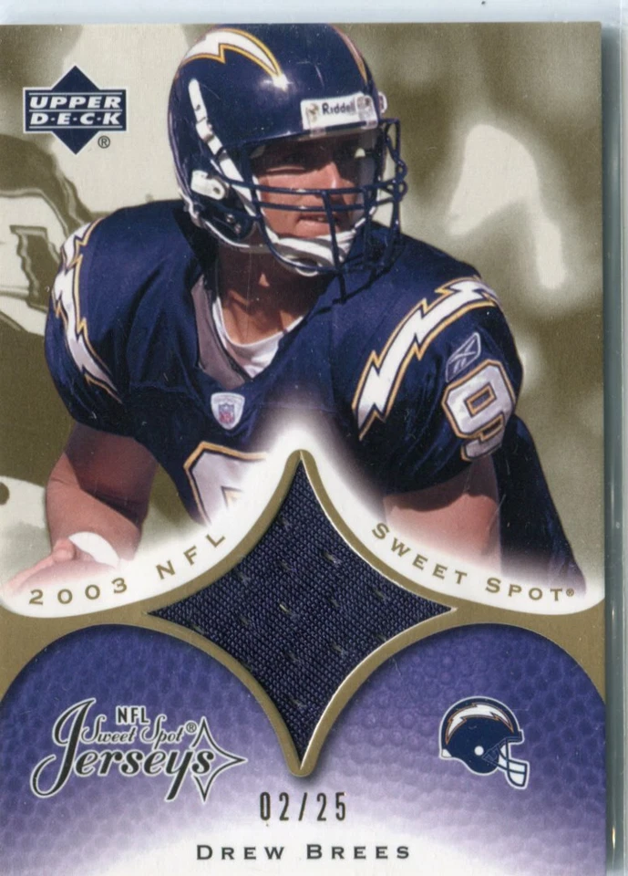 2003 Upper Deck Sweet Spot - DREW BREES - Game Used Jersey - SAINTS #d 2/25 - Image 1 of 1