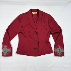 VTG New Frontier Red Western Rodeo Cowgirl Jacket Womens SM Made USA - Picture 1 of 8