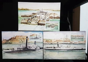 Yugoslavia set First Day Maxicards - Paddlewheels, Riverboats, Ships - Picture 1 of 1