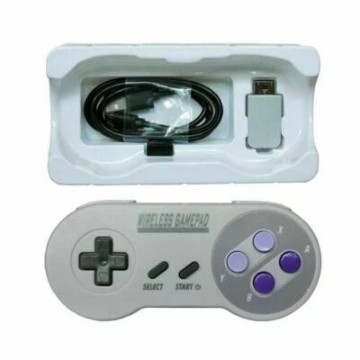 For Super SNES Classic Mini Game Console Wireless USB Gamepad Controller Acc - Image 1 of 4