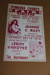 JEANNIE C. RILEY & LEROY VAN DYKE POSTER ORIGINAL COLORCRAFT POSTER OKLA. - Bild 1 von 4
