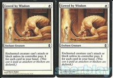 Magic the Gathering TCG SAVIORS OF KAMIGAWA 2X Cowed by Wisdom Enchant White 5