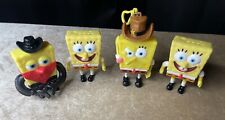 (4) Vintage 2003 Nickelodeon Spongebob Squarepants Mini Figures Viacom 2"