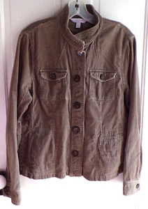 Women's Size XL Relativity Green Corduroy Button Up Blazer Jacket Ex Condition - Picture 1 of 5