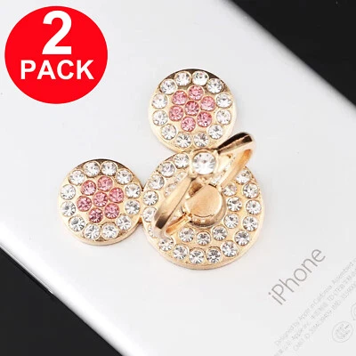 2x Universal 360 Rotating Finger Ring Stand Holder for Cell Phone iPhone iPad  - Image 1 of 4