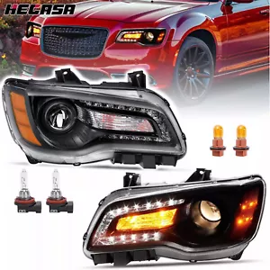 For Chrysler 300 2011-2014 2015-2023 LED DRL Projector Headlights Left Right - Picture 1 of 27