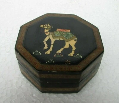 Antiguo joyero pintado vintage caja de regalo artesanal de madera Foto 1 de 4