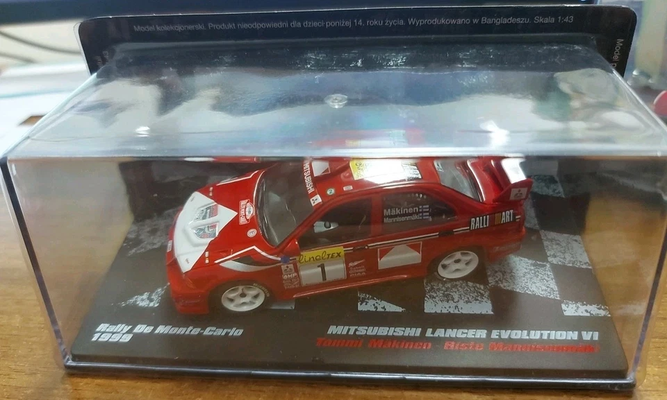 MODELLINO AUTO 1:43 - MITSUBISHI LANCER EVOLUTION VI 1999 -LE LEGGENDE DEL RALLY - Immagine 1 di 1
