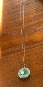 14k Yellow Gold Ross and Simons Jade And Pearl Necklace 16 in - Picture 1 of 14
