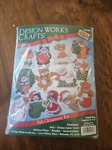 Design Works Crafts 13 adornos de fieltro de Navidad para gatitos 3" x 4" -5396 - Imagen 1 de 5