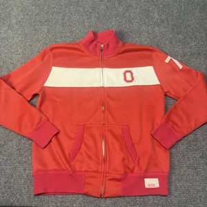 Ohio State Buckeyes Giacca Uomo Grande NCAA Calcio Full Zip Colosseo Anni 70 Rosso W - Foto 1 di 12