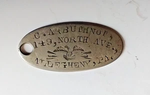 Antike Militär Soldat Erkennungsmarke (Bürgerkrieg?) - Bild 1 von 3